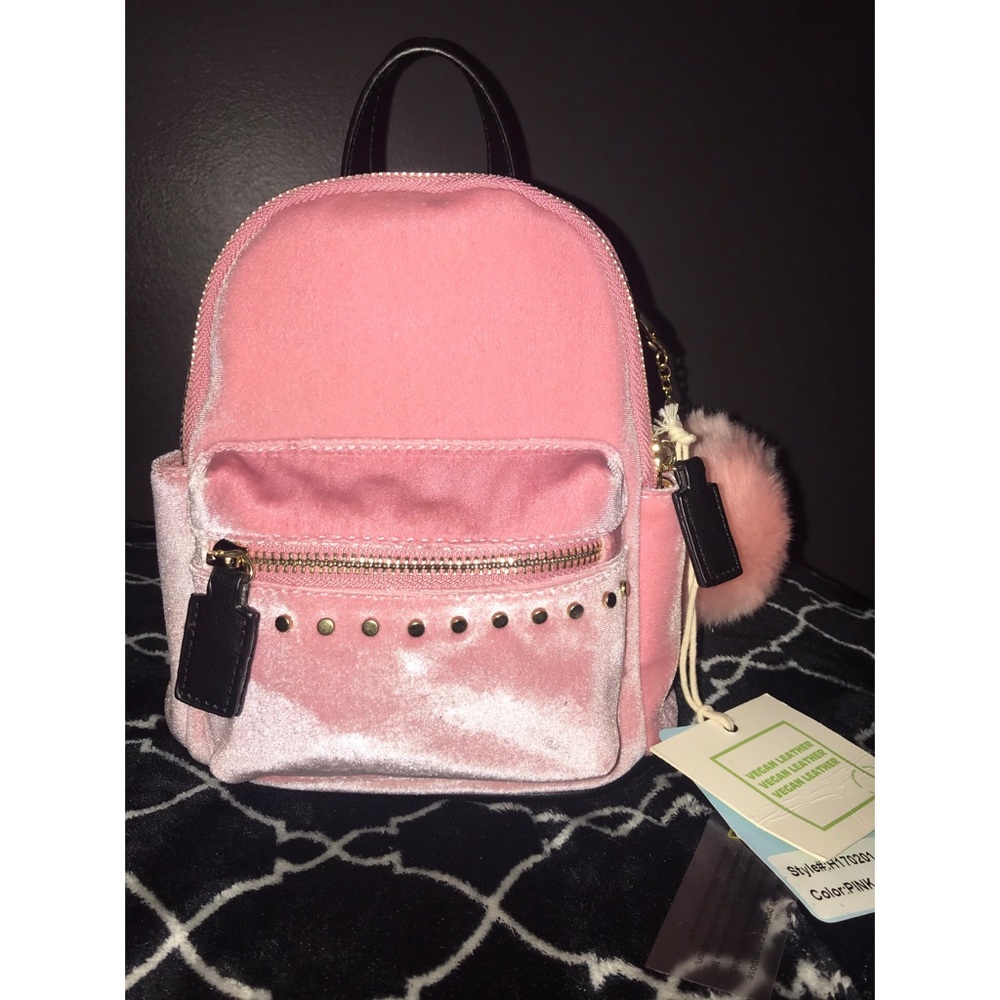 Pink Velvet Mini Backpack🌸